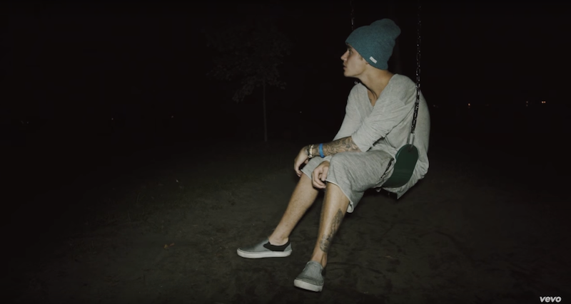 Illustration for article titled The Many Faces of Sad Bieber in His 'Company' Video